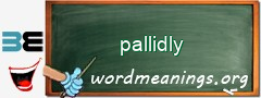 WordMeaning blackboard for pallidly